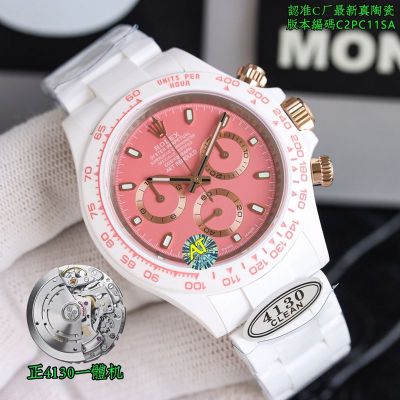 Clean Factory ROLEX Daytona Series 40*12.4MM 4130 Movement Ceramics Case Watch